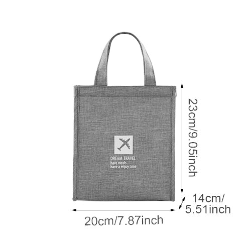 Women's Thermal Lunch Box Bag Portable Kids School Fresh Food Men's Cooler Bento Pouch Office Picnic Purse Accessories