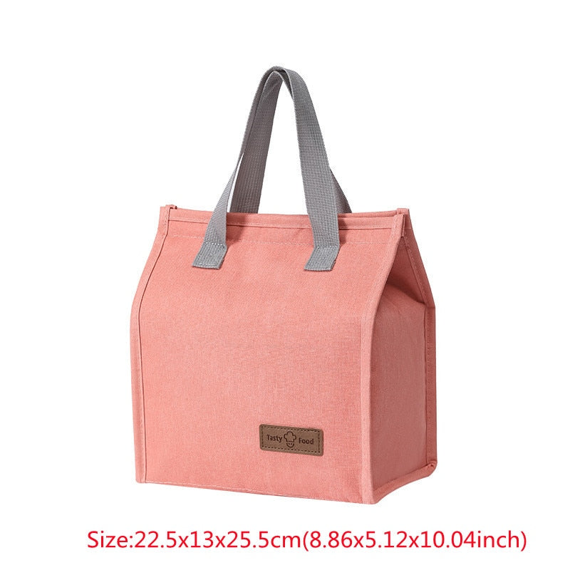 Women's Thermal Lunch Box Bag Portable Kids School Fresh Food Men's Cooler Bento Pouch Office Picnic Purse Accessories