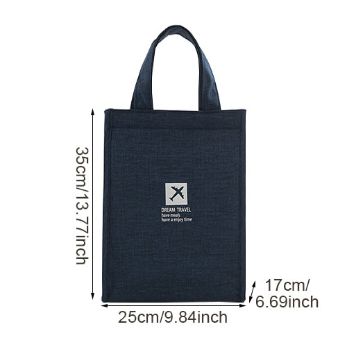 Women's Thermal Lunch Box Bag Portable Kids School Fresh Food Men's Cooler Bento Pouch Office Picnic Purse Accessories