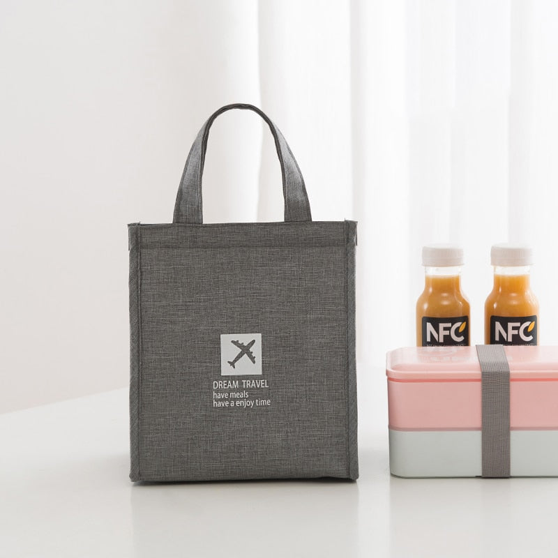 Women's Thermal Lunch Box Bag Portable Kids School Fresh Food Men's Cooler Bento Pouch Office Picnic Purse Accessories