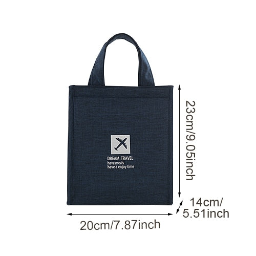 Women's Thermal Lunch Box Bag Portable Kids School Fresh Food Men's Cooler Bento Pouch Office Picnic Purse Accessories