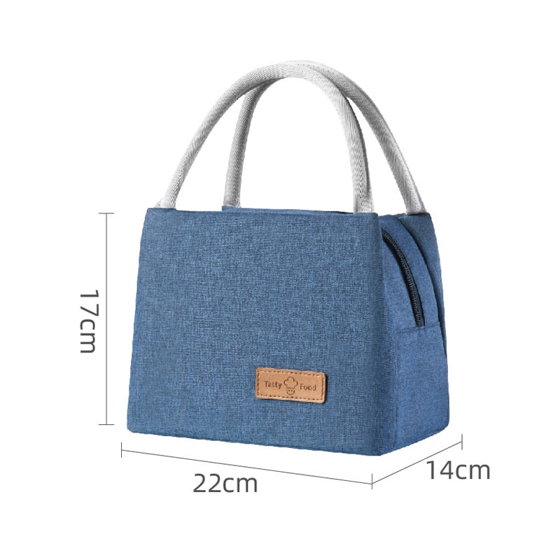 Women's Thermal Lunch Box Bag Portable Kids School Fresh Food Men's Cooler Bento Pouch Office Picnic Purse Accessories