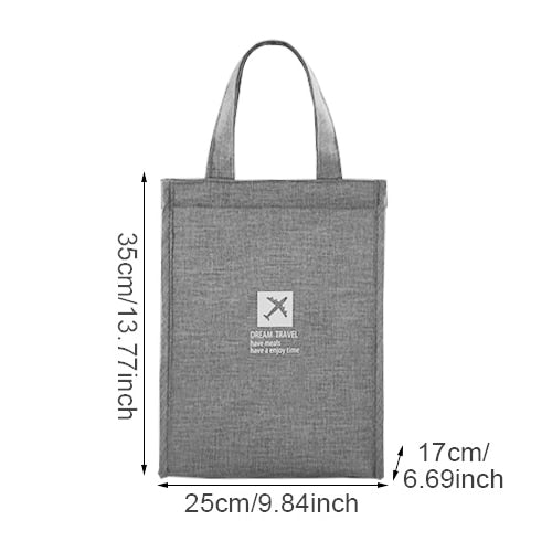 Women's Thermal Lunch Box Bag Portable Kids School Fresh Food Men's Cooler Bento Pouch Office Picnic Purse Accessories