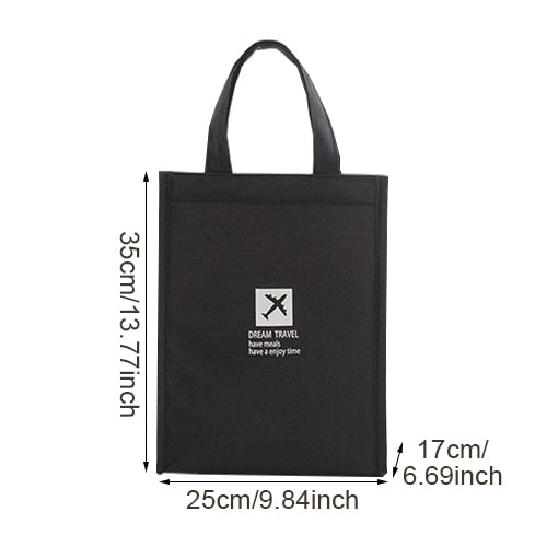 Women's Thermal Lunch Box Bag Portable Kids School Fresh Food Men's Cooler Bento Pouch Office Picnic Purse Accessories