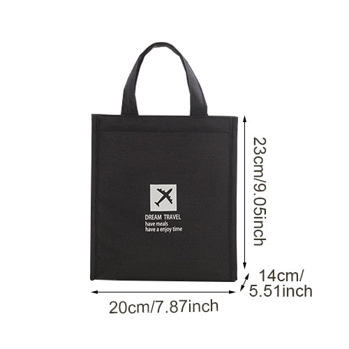 Women's Thermal Lunch Box Bag Portable Kids School Fresh Food Men's Cooler Bento Pouch Office Picnic Purse Accessories