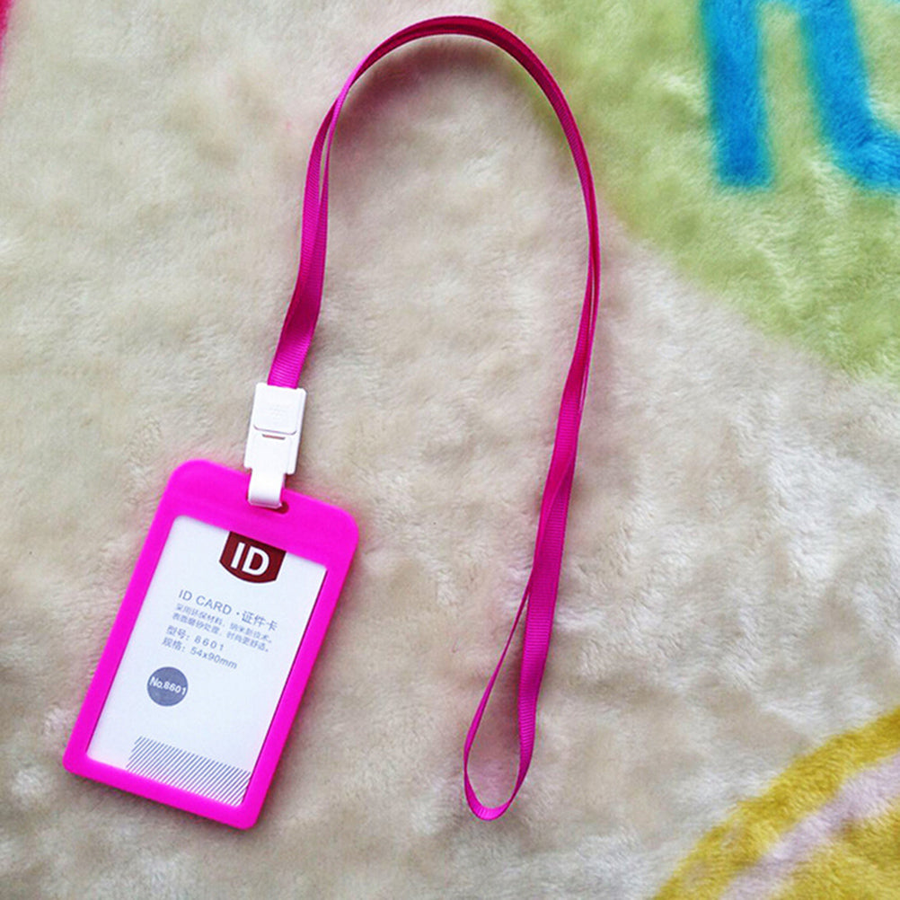 Candy Color Lanyard Plastic Student Id Card