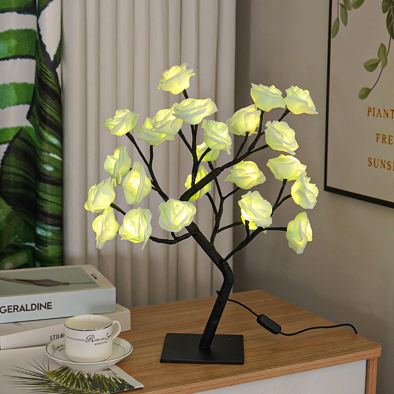 Bedroom Room Rose Tree Lamp Decoration