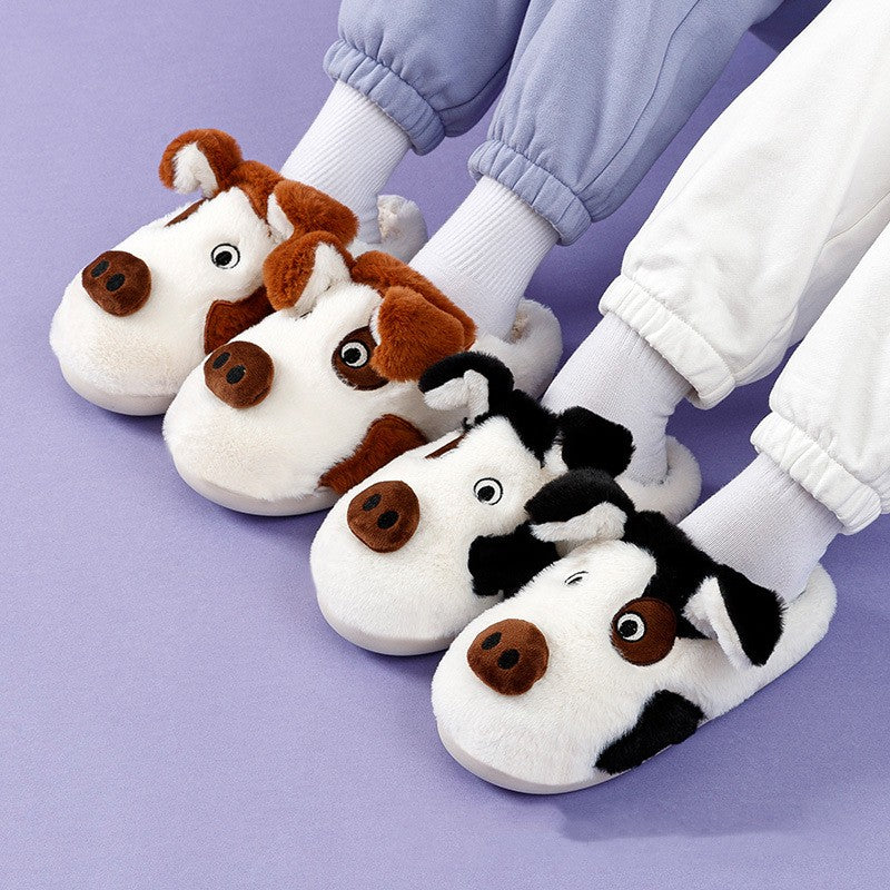 Cartoon Couple Cotton Slippers Women's Home Indoor Anti Slip