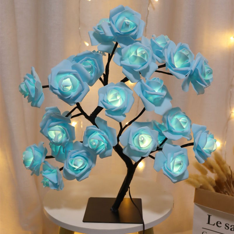 Bedroom Room Rose Tree Lamp Decoration