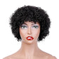 Fashion Wig Hair Set Short Curly Hair Real Human Hair Headgear