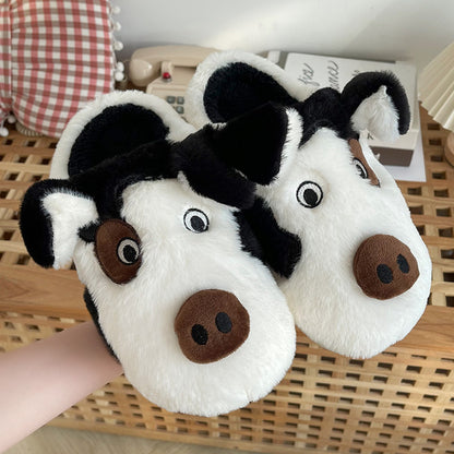 Cartoon Couple Cotton Slippers Women's Home Indoor Anti Slip