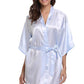 RB032 2018 New Silk Kimono Robe Bathrobe Women Silk Bridesmaid Robes Sexy Navy Blue Robes Satin Robe Ladies Dressing Gowns