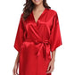 RB032 2018 New Silk Kimono Robe Bathrobe Women Silk Bridesmaid Robes Sexy Navy Blue Robes Satin Robe Ladies Dressing Gowns