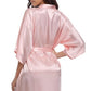 RB032 2018 New Silk Kimono Robe Bathrobe Women Silk Bridesmaid Robes Sexy Navy Blue Robes Satin Robe Ladies Dressing Gowns