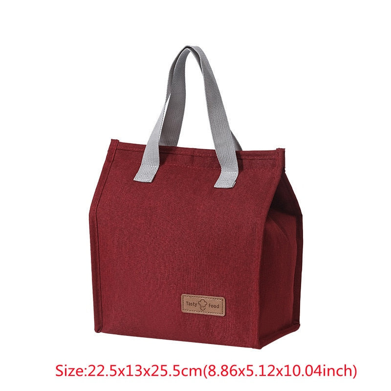 Women&#39;s Thermal Lunch Box Bag Portable Kids School Fresh Food Men&#39;s Cooler Bento Pouch Office Picnic Purse Accessories