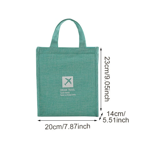 Women&#39;s Thermal Lunch Box Bag Portable Kids School Fresh Food Men&#39;s Cooler Bento Pouch Office Picnic Purse Accessories