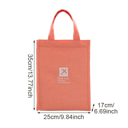 Women&#39;s Thermal Lunch Box Bag Portable Kids School Fresh Food Men&#39;s Cooler Bento Pouch Office Picnic Purse Accessories