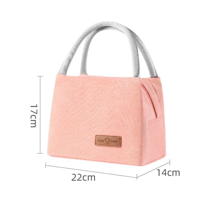 Women&#39;s Thermal Lunch Box Bag Portable Kids School Fresh Food Men&#39;s Cooler Bento Pouch Office Picnic Purse Accessories