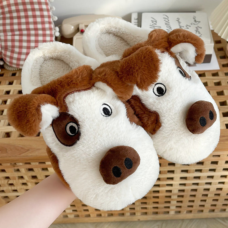 Cartoon Couple Cotton Slippers Women's Home Indoor Anti Slip