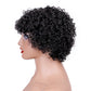 Fashion Wig Hair Set Short Curly Hair Real Human Hair Headgear